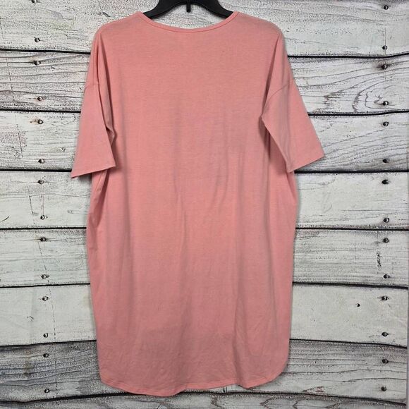 LuLaRoe XS Simply Comfortable Pink Tunic Tee - Picture 4 of 8